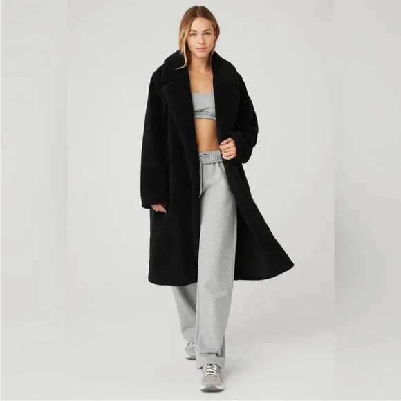 ALO Yoga | Jackets & Coats | Alo Yoga Sherpa Trench Coat Black 